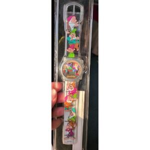 Disney Snow White & Seven Dwarfs Kids Watch Vintage New In Package NOS